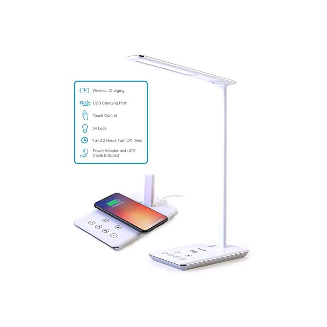 Producto Lámpara Escritorio LED FLUX'S - Carga Inalámbrica Wireless y Puerto USB