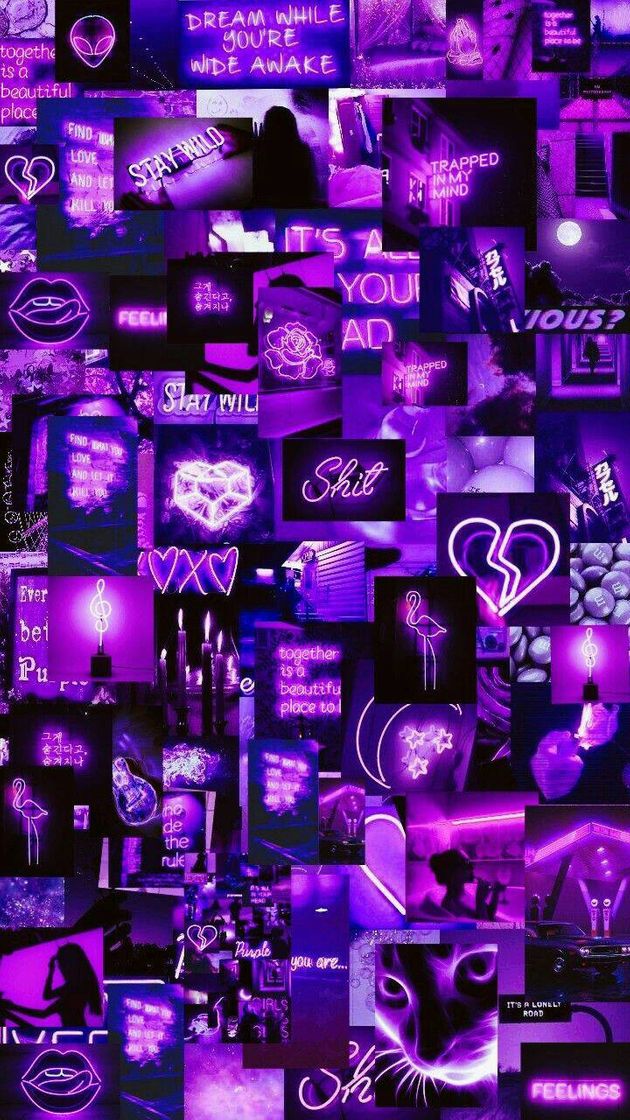 Moda Wallpaper aesthetic néon ✨💜