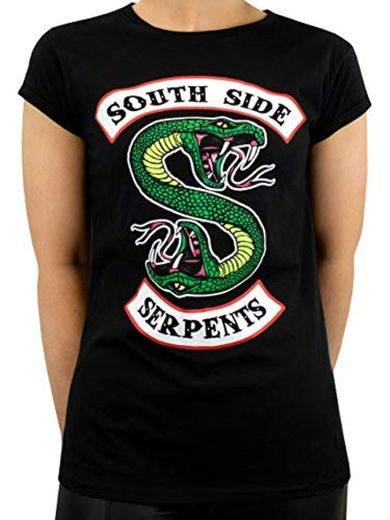 Riverdale Camiseta para Southside Serpent Mujer Negro Small