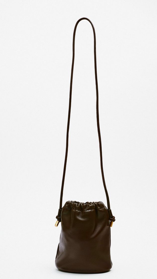 Moda MINI LEATHER BUCKET BAG - Black