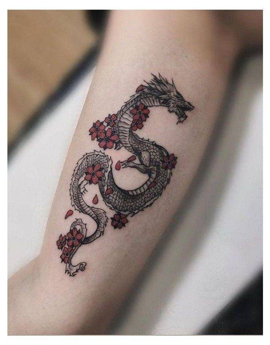 Moda Tattoo Dragão Chinês 