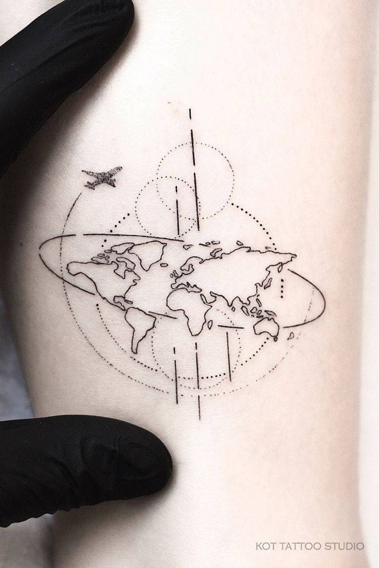 Moda Tattoo Mapa Mundi