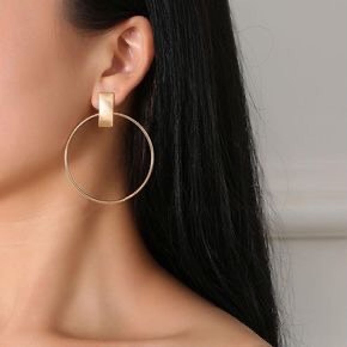 Moda Minimalist Big Circle Round Earrings for Woman