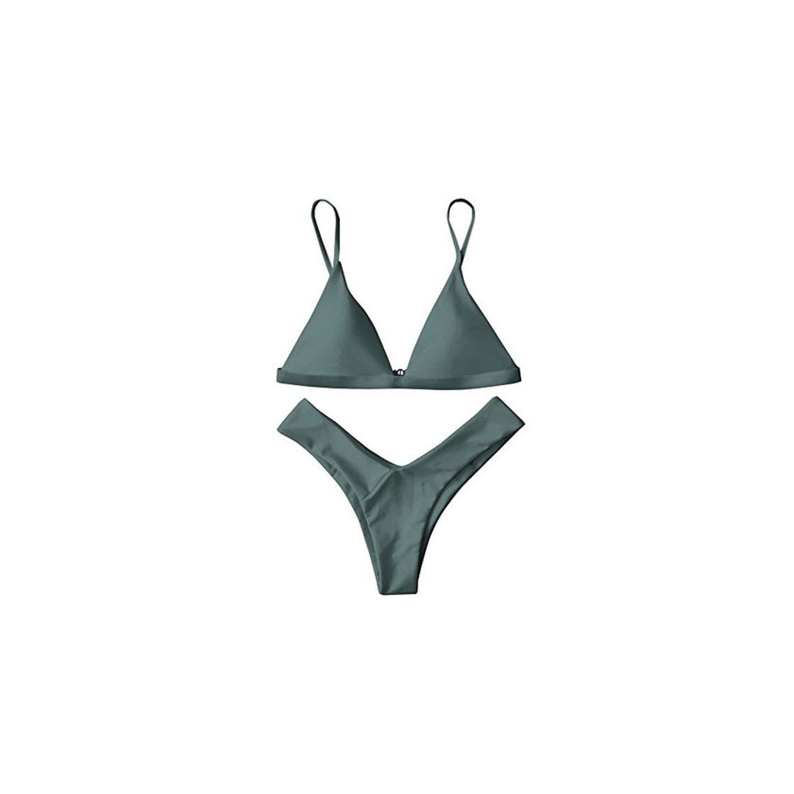 Social ZAFUL Mujer Sólido Tanga Corte Alto Bikini Conjuntos