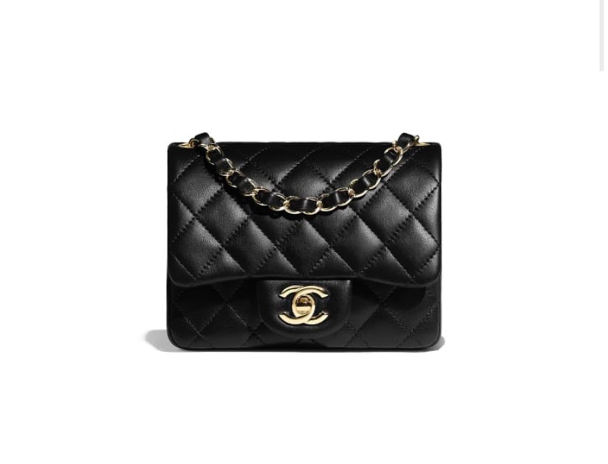 Moda Mini Flap Bag, lambskin & gold-tone metal, black - CHANEL