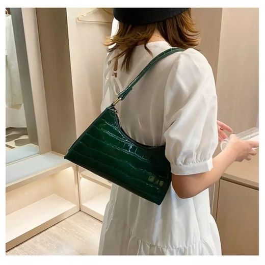 Bolso verde de cocodrilo 