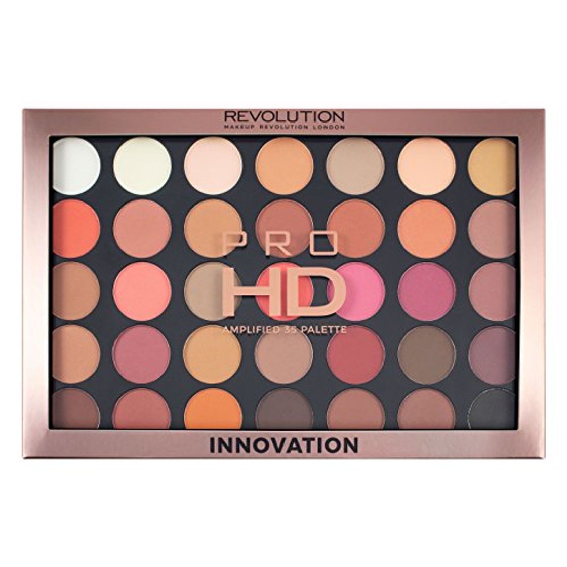 Product Makeup Revolution Pro HD Amplified Eyeshadow Palette Innovation Paleta 35 cieni do