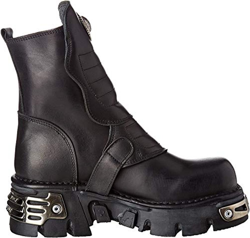 Fashion New Rock M-1482x-s1 - Botas de Motorista Unisex, Negro