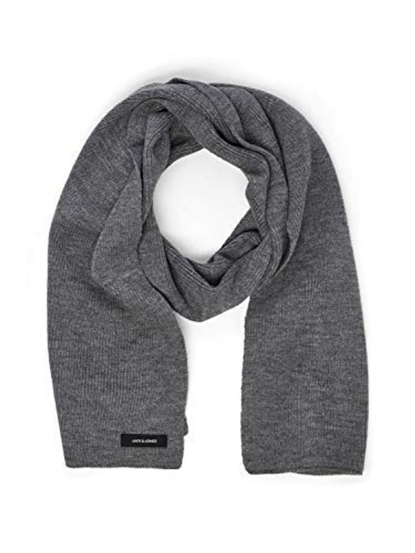Social JACK & JONES Jacdna Knit Scarf Noos Bufanda, Gris