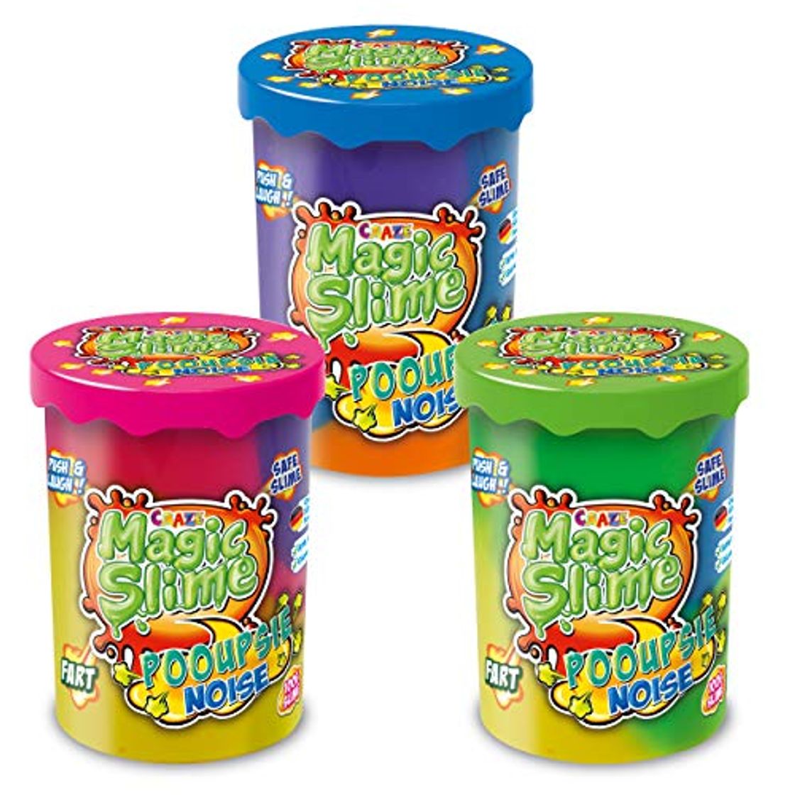 Product CRAZE Magic Slime POOUPSIE Noise XL Set Dickflüssiger Pups Schleim 3X 100