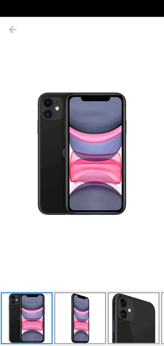 Fashion iPhone 11 Apple 64GB Preto 6,1” 12MP iOS - Magazine Luiza