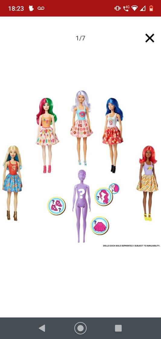 Fashion Barbie Color Reveal Alimentos Gtp89 - Mattel nas americanas