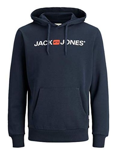 JACK & JONES Jjecorp Logo Sweat Hood Noos Capucha, Azul