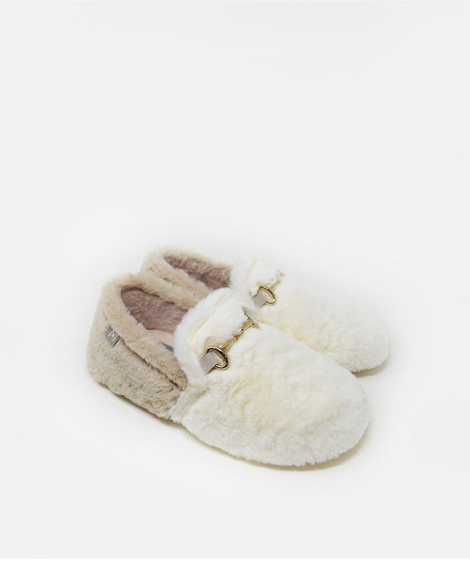 Fashion Zapatilla de casa forrada con peluche