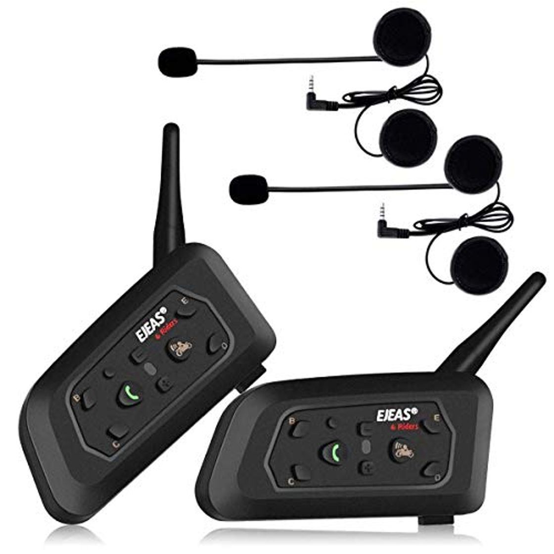 Social Ejeas V6 Pro 2xAuriculares Intercomunicador Moto Bluetooth para Motocicletas
