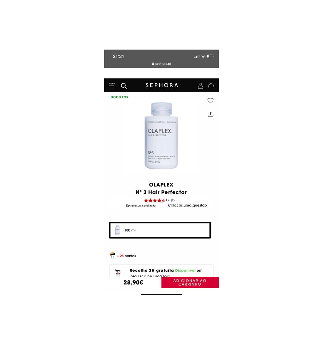 Producto Nº 3 Hair Perfector OLAPLEX 