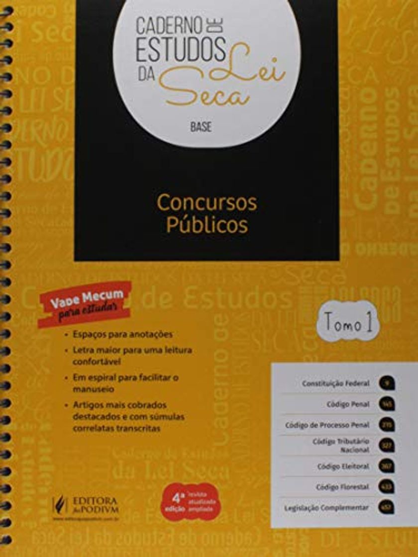 Libro Caderno de Estudos da Lei Seca - Concursos Publicos