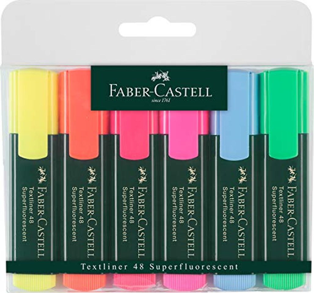 Product Faber-Castell 154806 - Estuche con 6 marcadores textliner