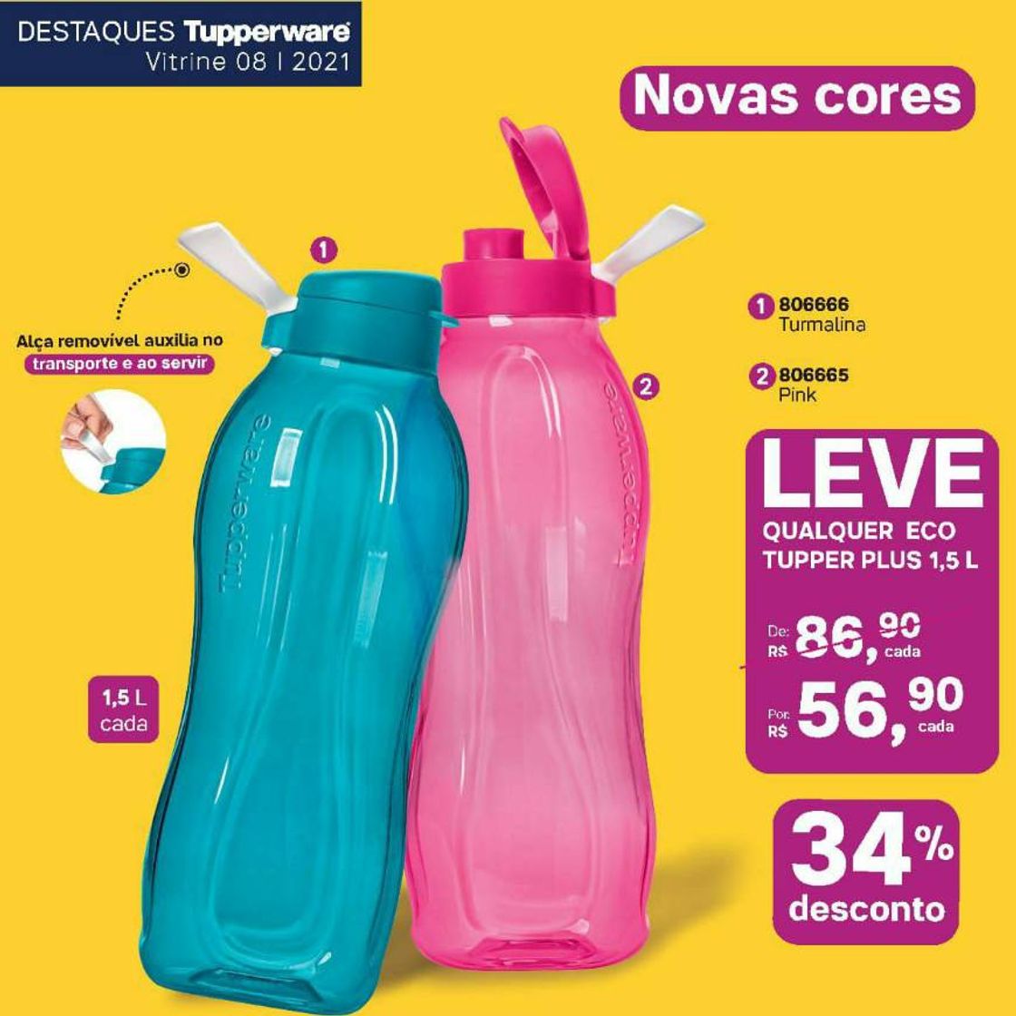 Producto Tupperware Bottela Ecológica de 500 ml Azul Oscuro con Cierre de Clip