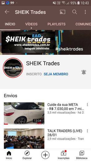 YouTube sheik trader