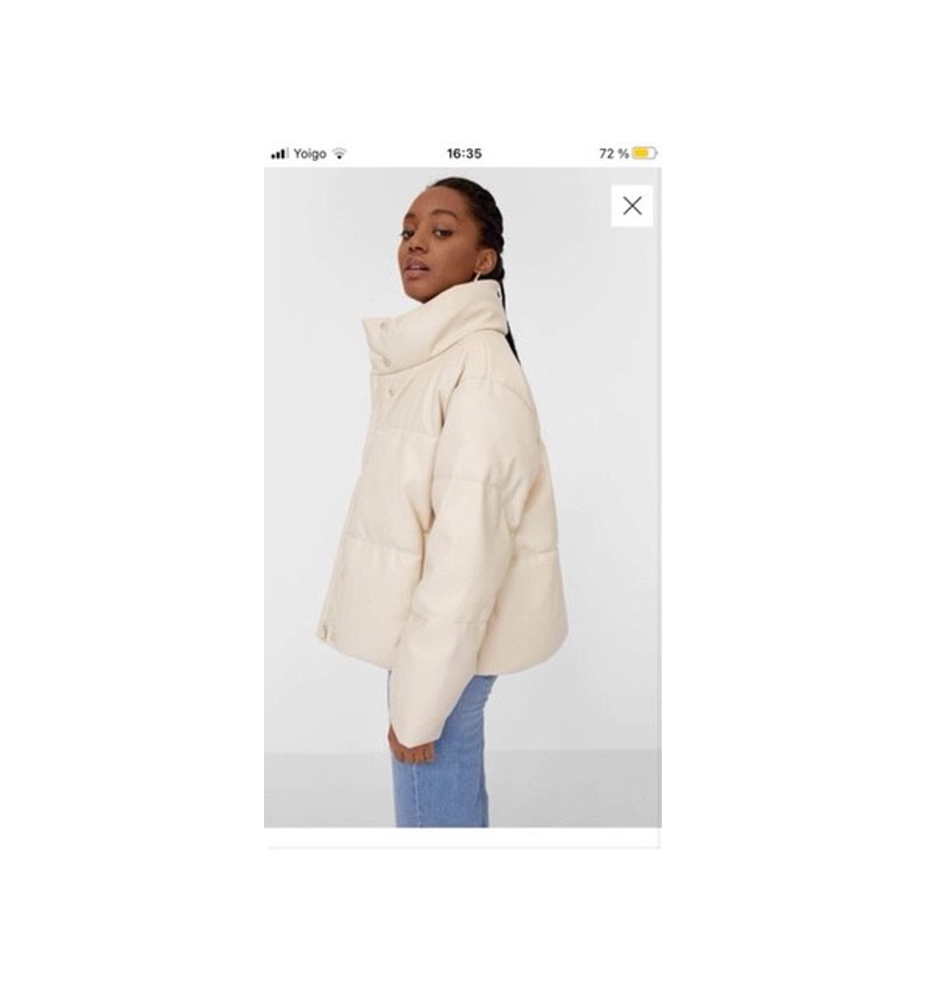 Cazadora puffa efecto piel - Moda de mujer