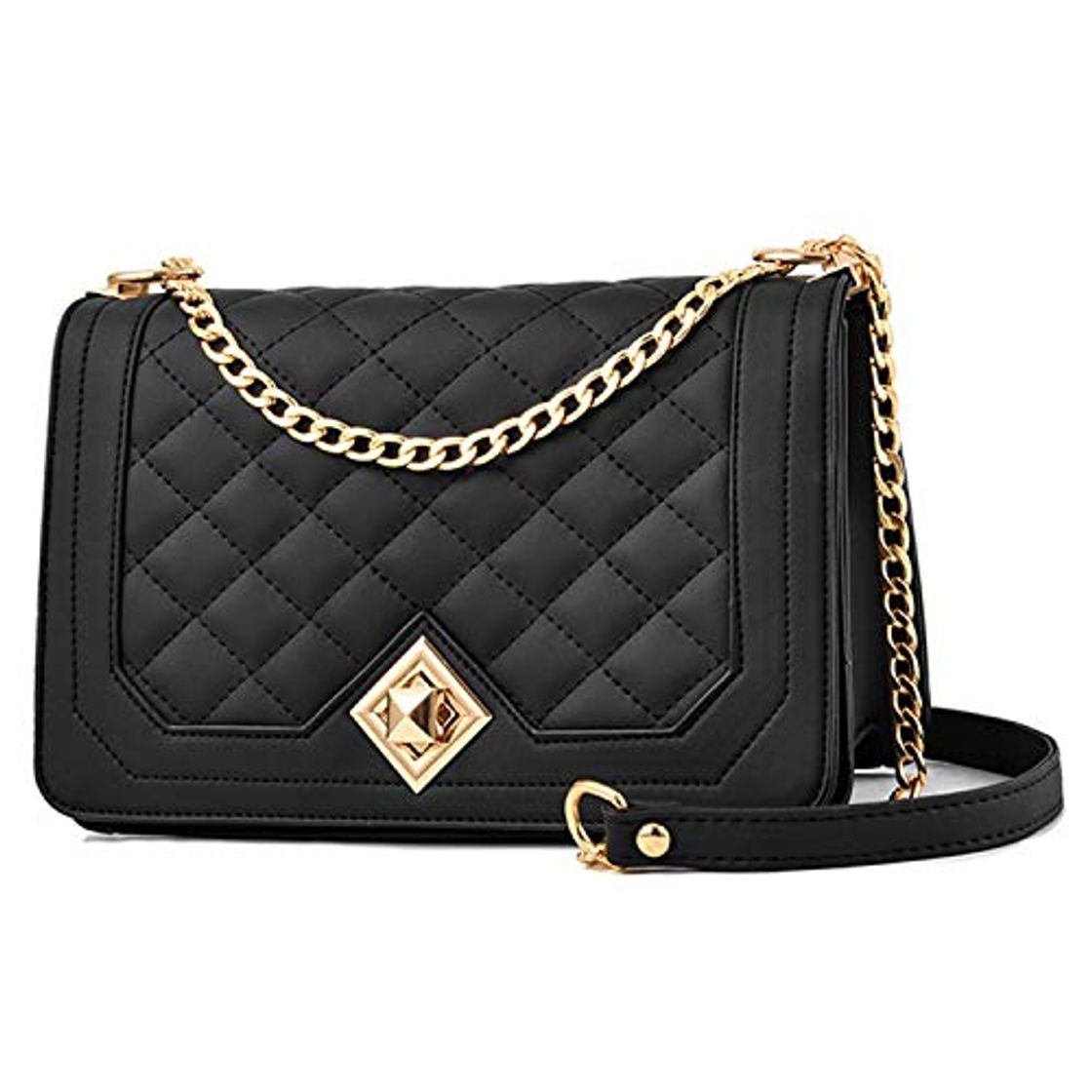 Social Travistar Bolso de Hombro Pequeña de Mujer Bolso Bandolera Cadena Cruzado Crossbody Bag Cuero PU Bolsos Mano