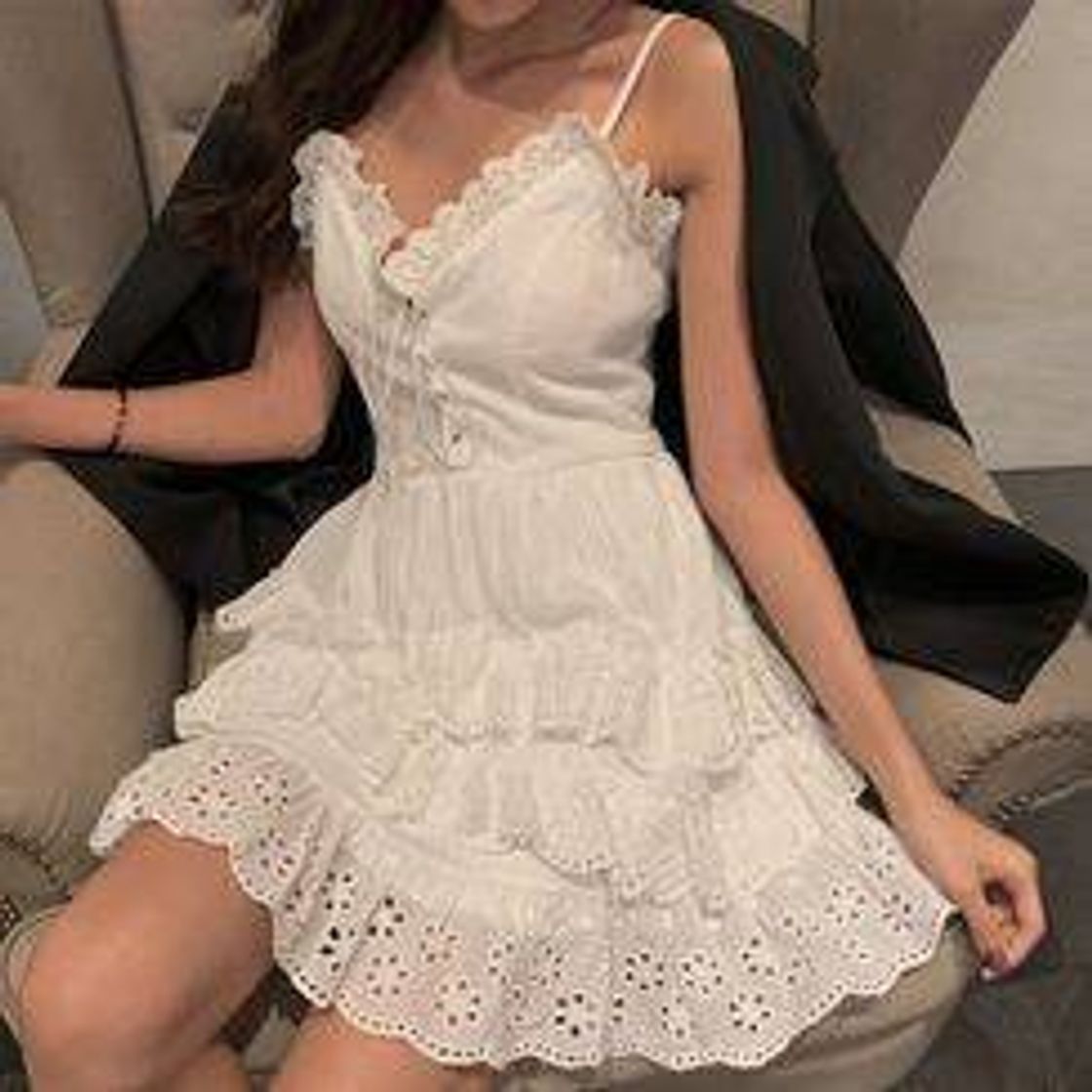 Fashion White dress yesstyle