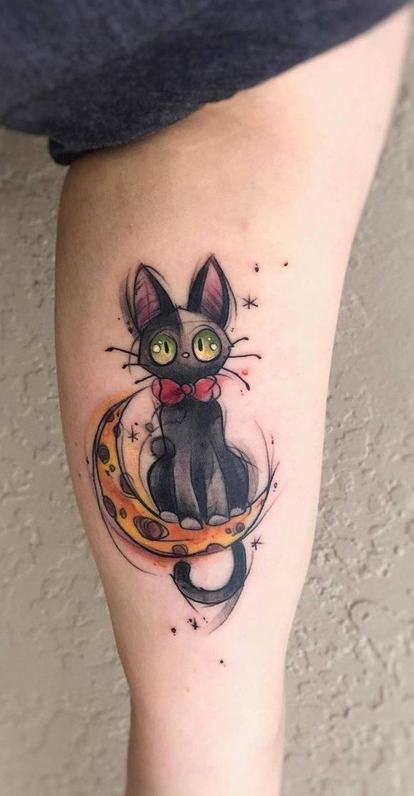 Fashion Tatuagem de gatinho 