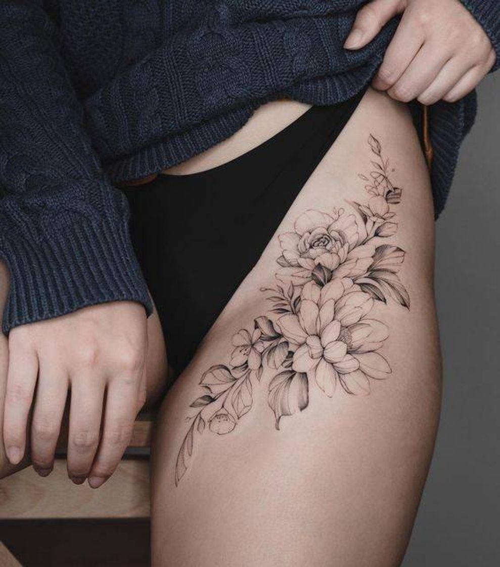 Fashion Tatuagem flor