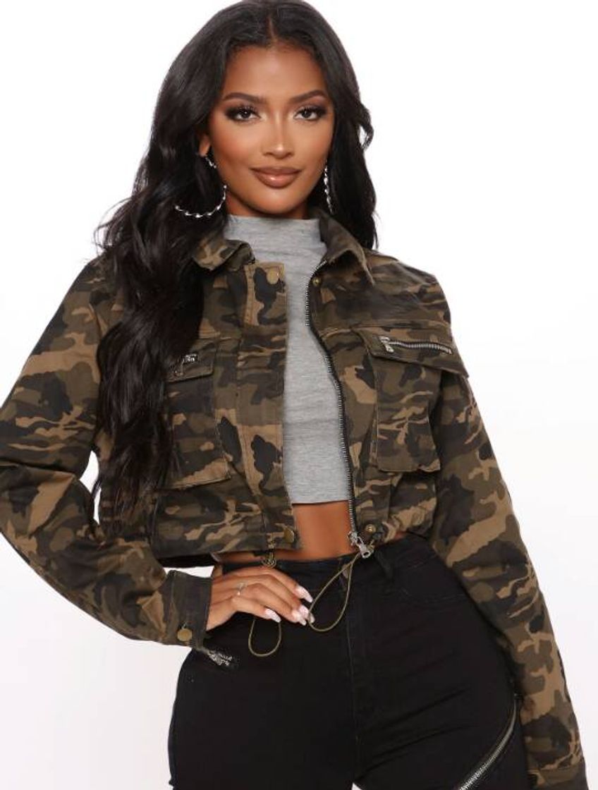 Moda Jaqueta cropped militar - Fashion Nova 