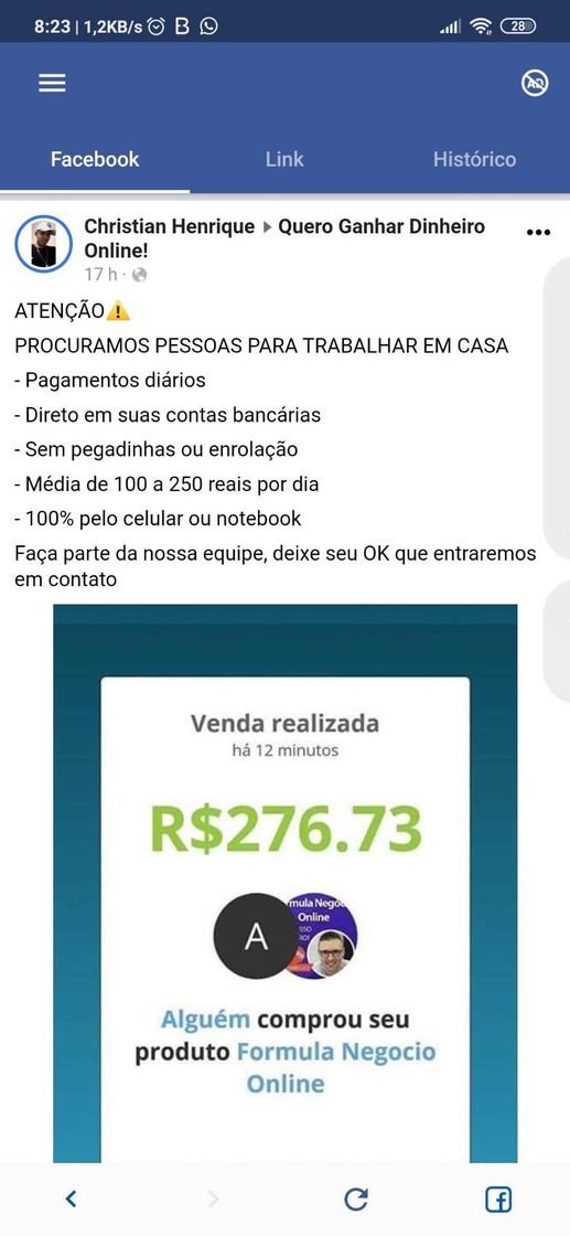 Trabalhando online e ganhando dinheiro quer saber como ?