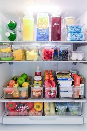 Organização de geladeira 