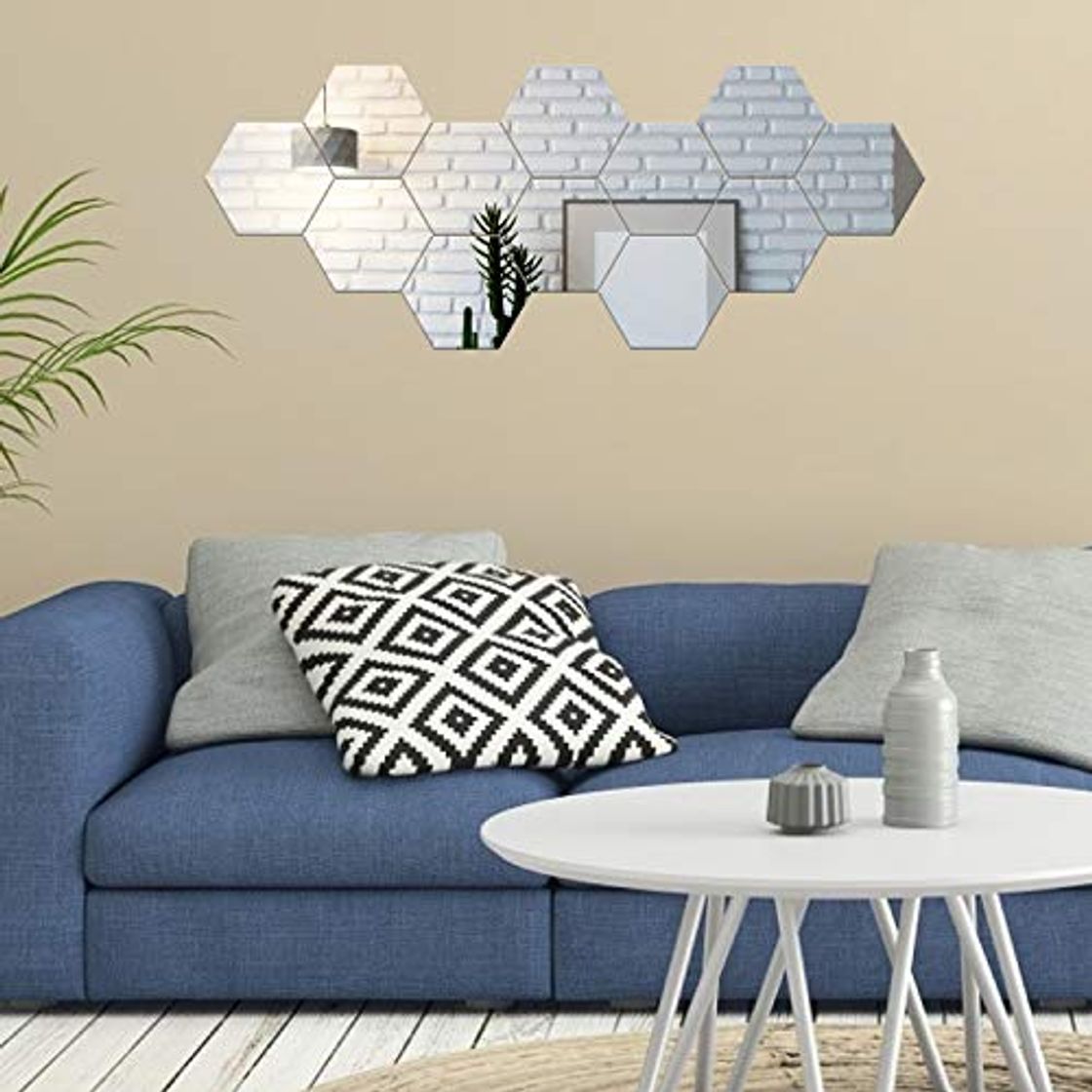 Product Espejos Pegatinas de Pared Adornos Decoración 12PCS Pegatinas para Espejos Adhesivos de