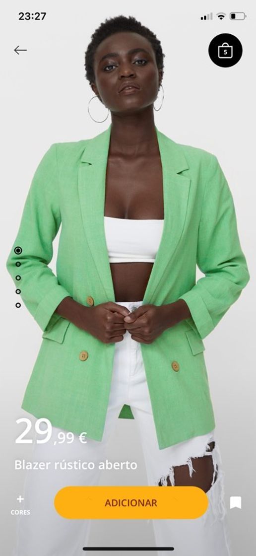 Moda Blazer linho verde