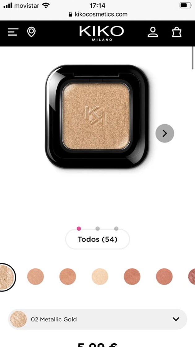 Producto Sombra de ojos "High Pigment Eyeshadow" 02 KIKO