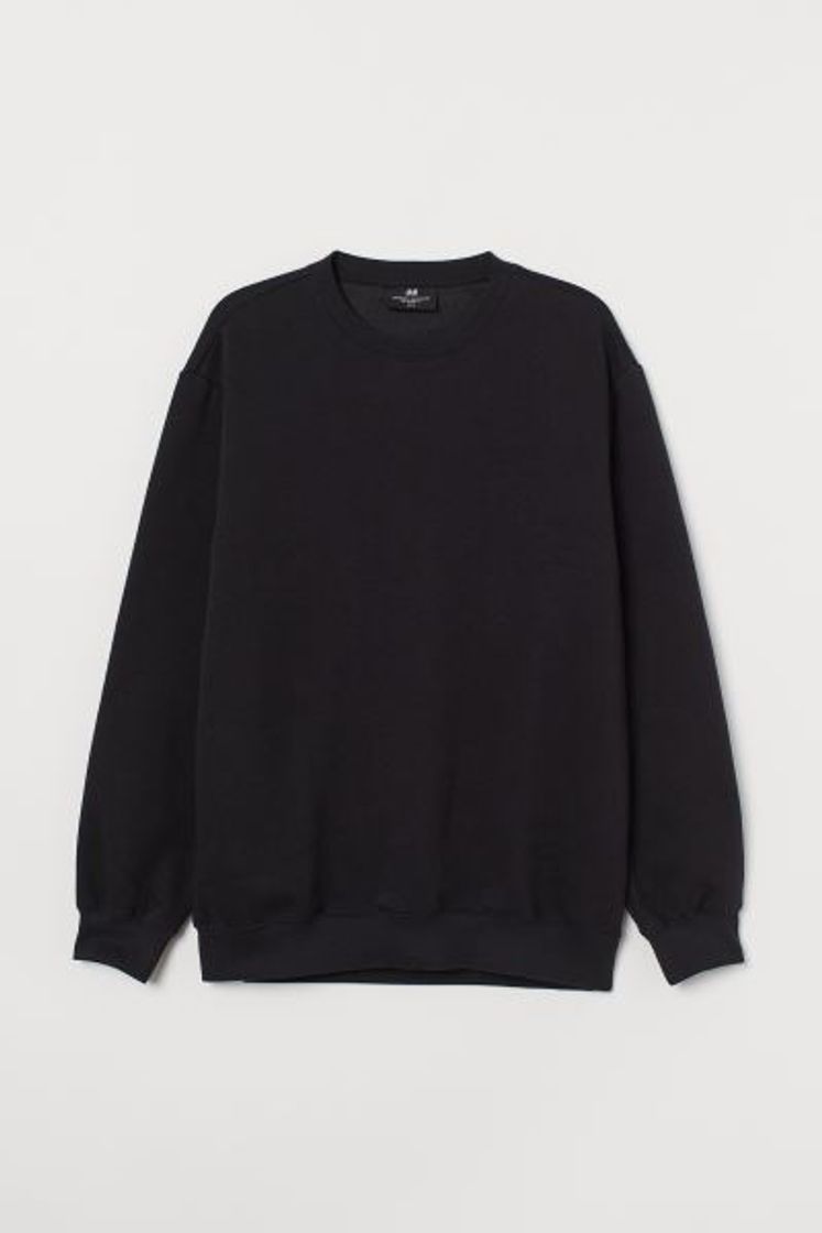 Social Sudadera Relaxed Fit - Negro - HOMBRE