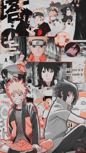Naruto 🧡 and Sasuke 🖤