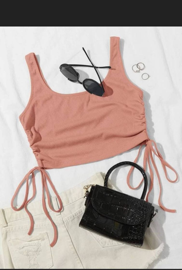 Moda Cropped Top Rose com regulagem ✨