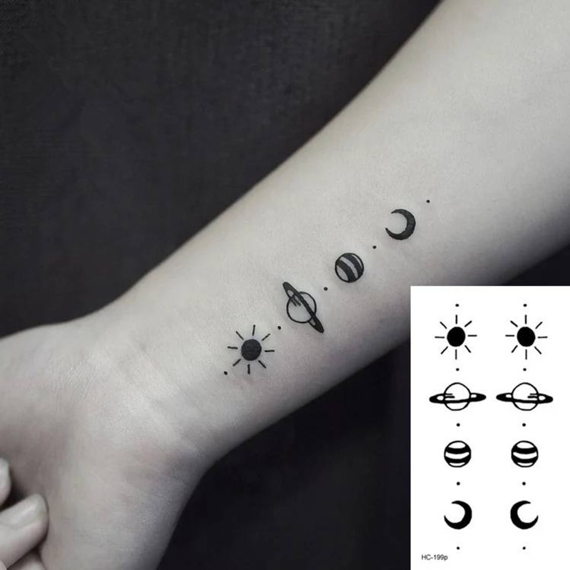 Product Planets tatto