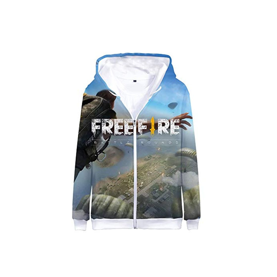 Fashion Free Fire Abrigos Ropa de Abrigo Cremallera Elegante Capa con Capucha de