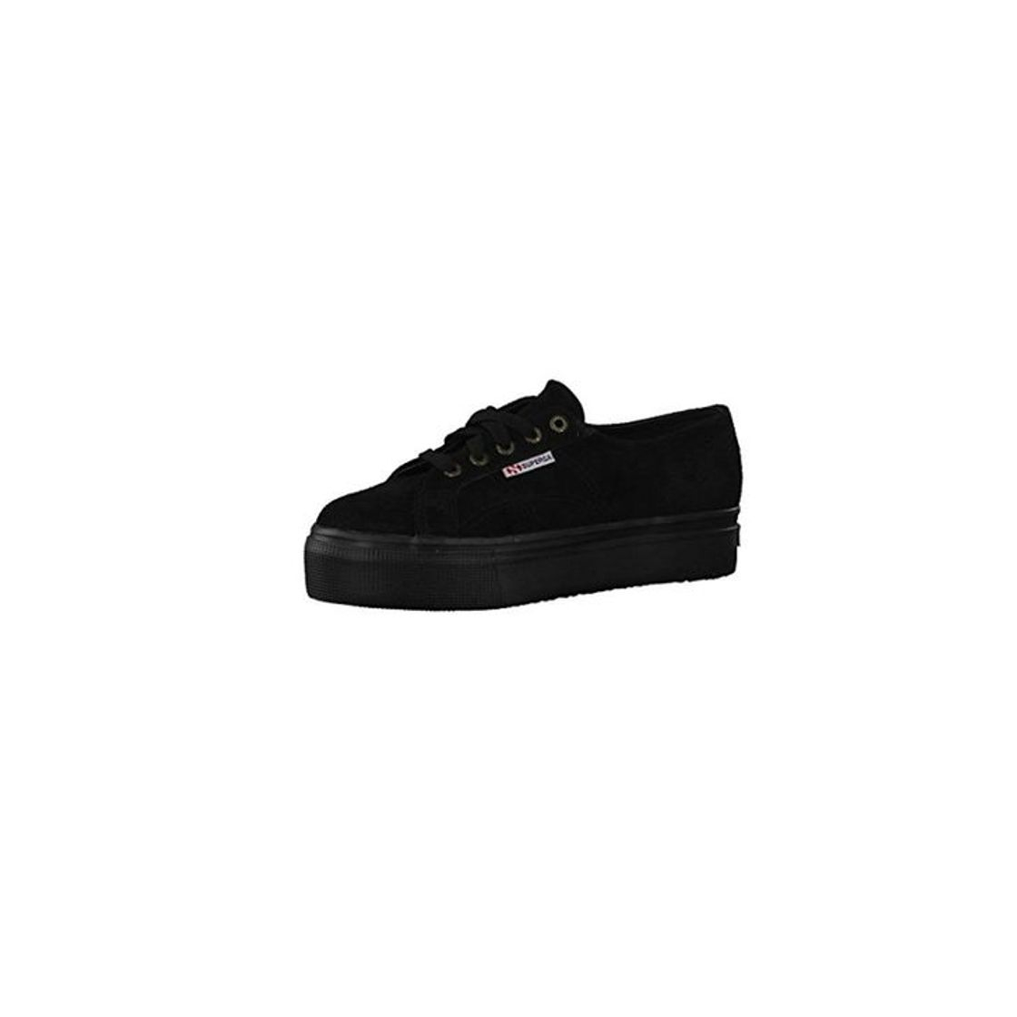 Fashion Superga 2790-suew, Sandalias con Plataforma para Mujer, Negro