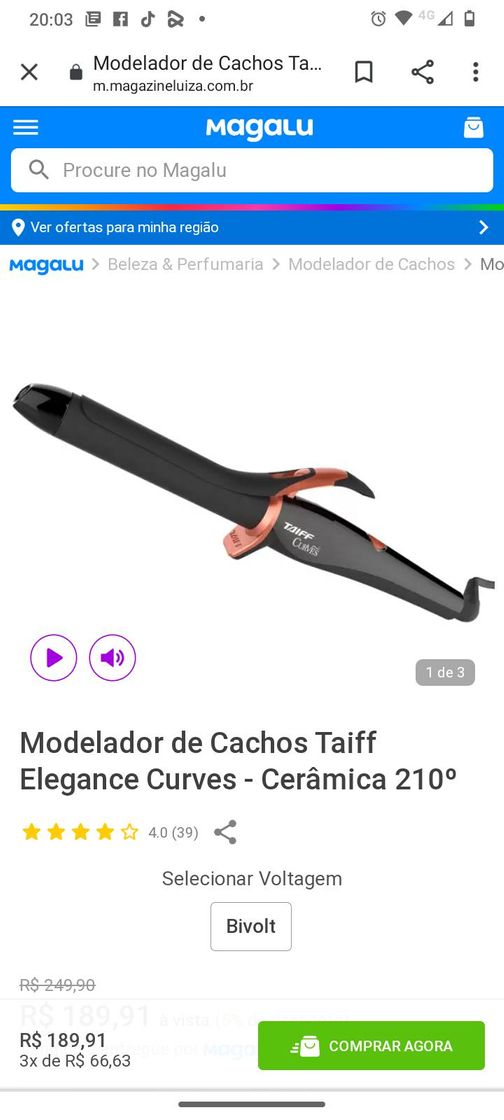 Moda Baby liss Taiff 210 vw