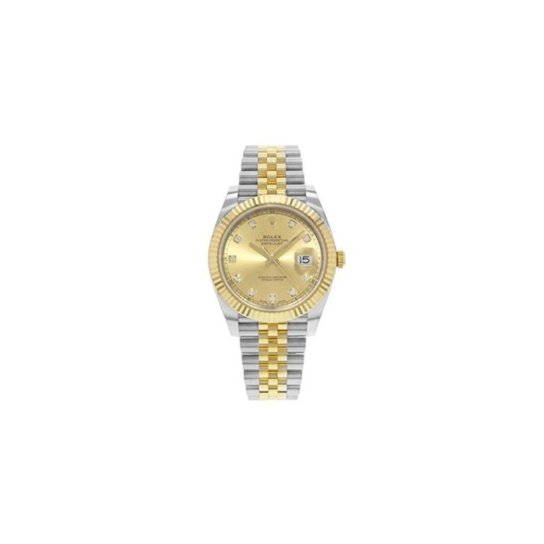 Producto Rolex Datejust 41 Champagne Diamond Steel y 18K oro amarillo Jubilee reloj de los hombres 126333CDJ