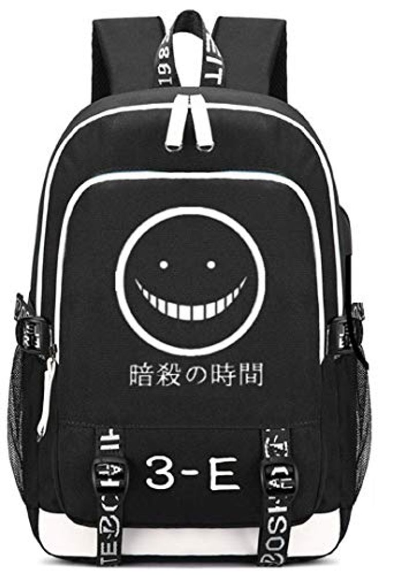 Fashion Siawasey Mochila de anime Assassination para el aula de cosplay con puerto de carga USB