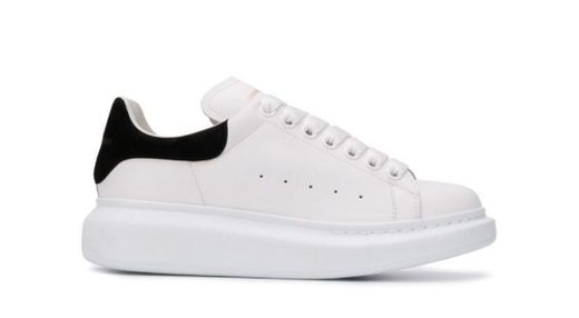 Shop white Alexander McQueen Oversized low-top sneakers with ...
