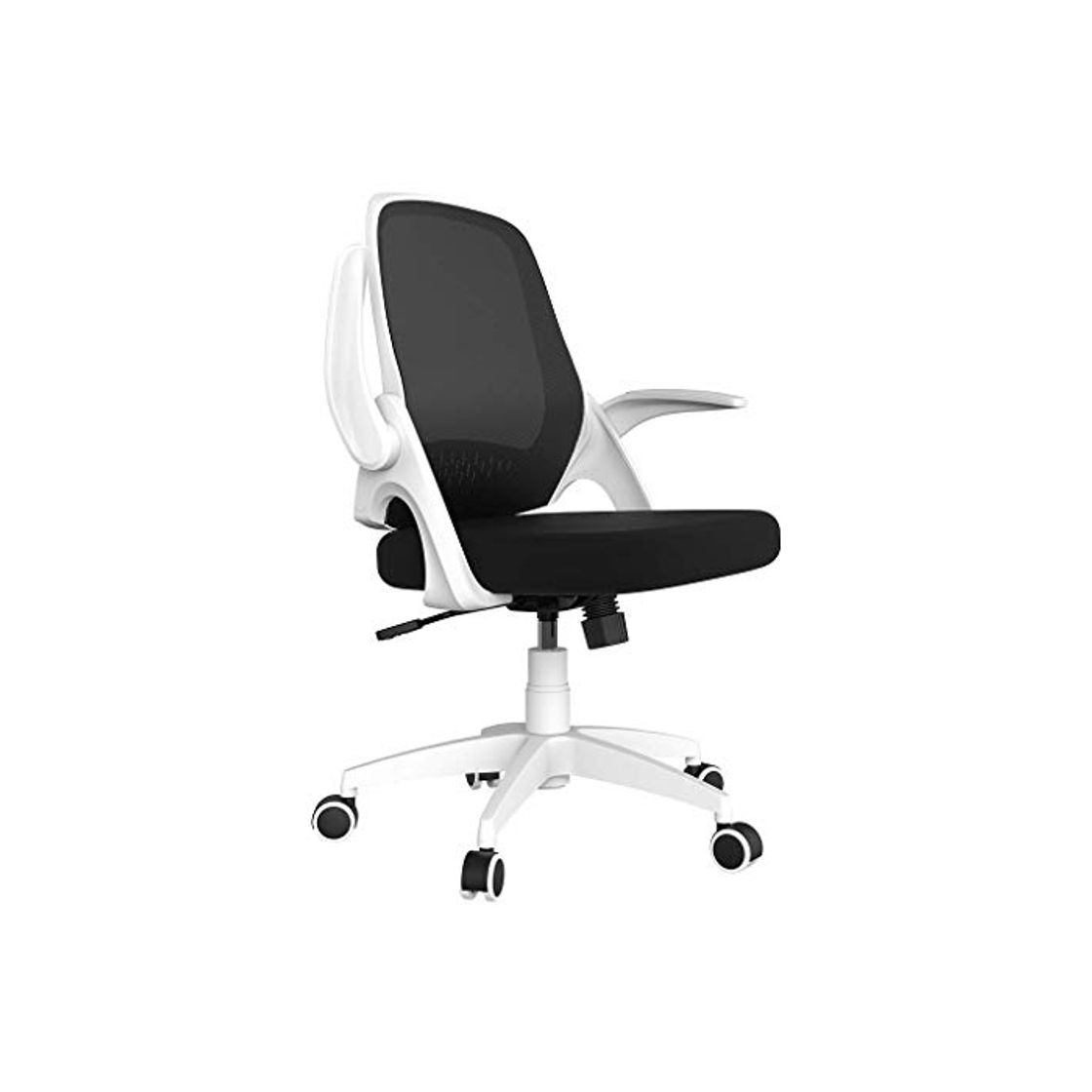 Product Hbada Silla de Oficina Silla de Escritorio ergonómica Silla giratoria con reposabrazos Plegables Silla de Malla para computadora Silla de Trabajo Silla Ligera Blanco