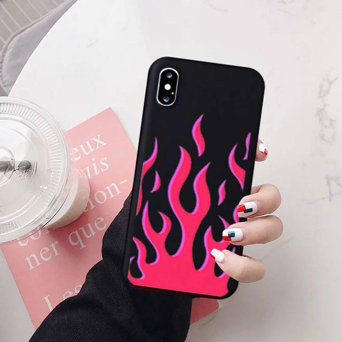 Moda JAMULAR-funda de teléfono con diseño de llama para iPhone