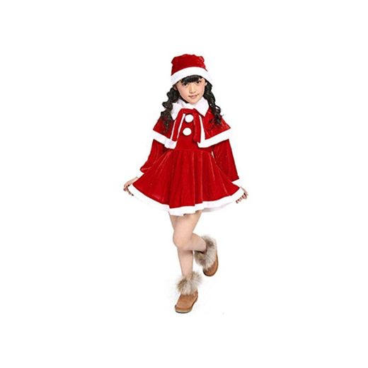 K-youth® Navidad Christmas Bebe Niña Disfraz Traje de Navidad Vestido de Manga