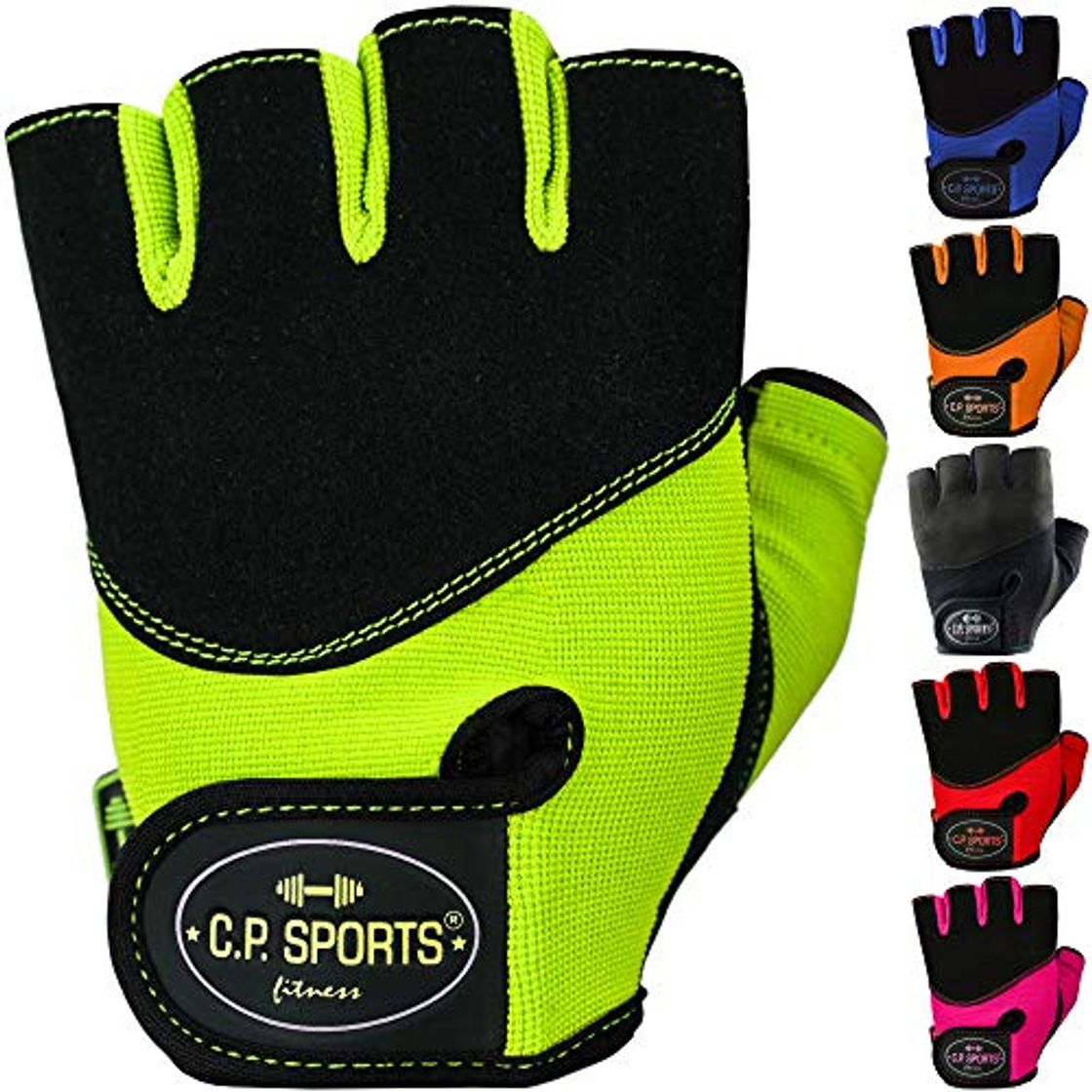 Fitness C.P. Sports Guante de Hierro Guantes de Entrenamiento de Color Confort para