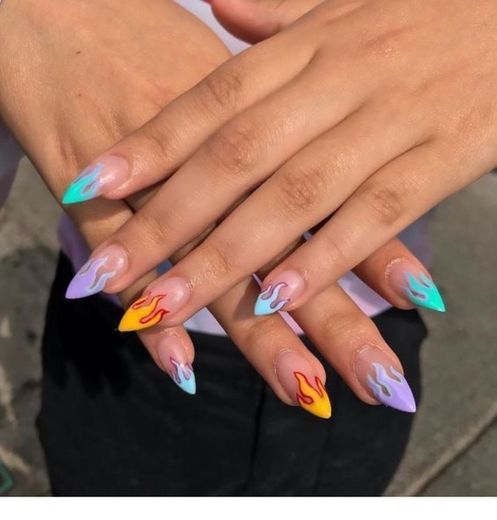 Fire Tip Nails